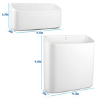 Picowe Magnetic Laundry Storage, 2 Pack Lint Holder Bin for Laundry Room, Space-Saving Trash Container Hanging on Dryer, Washer or Wall Mount Trash Bin (Gray White) - size: L+ M - White