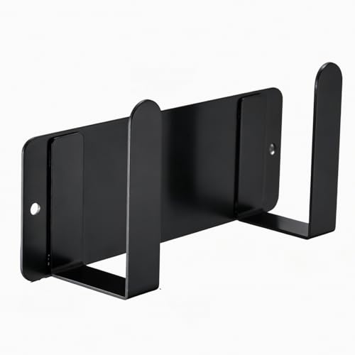 Stainless Steel Under Cabinet Cutting Board Holder Black Wall Mounted Pot Lid Storage Adhesive Punch Free No Drill Kitchen Organizer 7" x 2.3" x 1.8" - color: Black