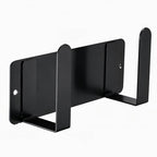 Stainless Steel Under Cabinet Cutting Board Holder Black Wall Mounted Pot Lid Storage Adhesive Punch Free No Drill Kitchen Organizer 7" x 2.3" x 1.8" - color: Black