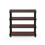 Furinno Turn-S-Tube 4-Tier Shoe Rack, Dark Cherry/Black - color: Dark Cherry/Black, size: 4-Tier (23.6"W)