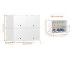 HOMIDEC Shoe Rack, 4 Tier Shoe Storage Cabinet 16 Pairs Plastic Shoe Organizer for Closet Hallway Bedroom Entryway - color: White, style: 2 by 4