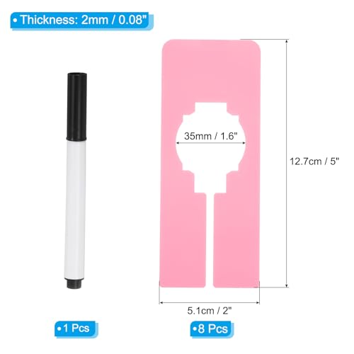 PATIKIL Clothes Dividers for Hanging Clothes, 8 Pack Rectangle Clothing Rack Dividers Blank Labels Sorting Separator with Marker Pen for Closet, Pink - color: Pink