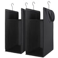 FENTEC Fentec Hanging Laundry Hamper, Hanging Laundry Basket, Slim Laundry Hamper Bag with Handles, Portable Hanging Closet Hamper, Mesh Heavy Duty Hanging Laundry Bag (Black,2 Pack) - color: Black, size: 2 Pack-One section