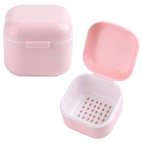 SUTOKAKA 1Pc Plastic Nail Tool Sterilizer Box Nail Drill Bits Cleaning Box Polishing Tools Soaking Tray Manicure Pedicure Storage Container Case - Pink (Pink, 3.15“x3.15“x2.75“) - color: Pink