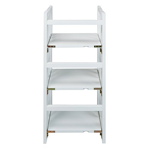 Casual Home 3-Shelf Folding Bookcase, 14" Wide, White - color: White