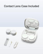Luxtude Contact Lens Case, Glasses and Contact Case 2 in 1, Hard Shell Travel Contacts Cases with Mirror, Double Eyeglass Cases (Black) - color: Black-New Version