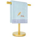 T-Shape Bath Hand Towel Holder Stand, Stainless Steel Free Standing Hand Towel Rack, for Bathroom Kitchen & Countertop, Golden - color: Golden-1 Pack