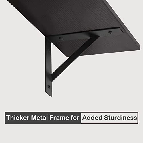DINZI LVJ Long Wall Shelves, 39.4Inch Wall Mounted Shelves Set of 2, Extra Large Wall Storage Ledges with Sturdy Metal Brackets for Living Room, Bathroom, Bedroom, Kitchen, Espresso - color: Espresso, size: 39.4 Inch