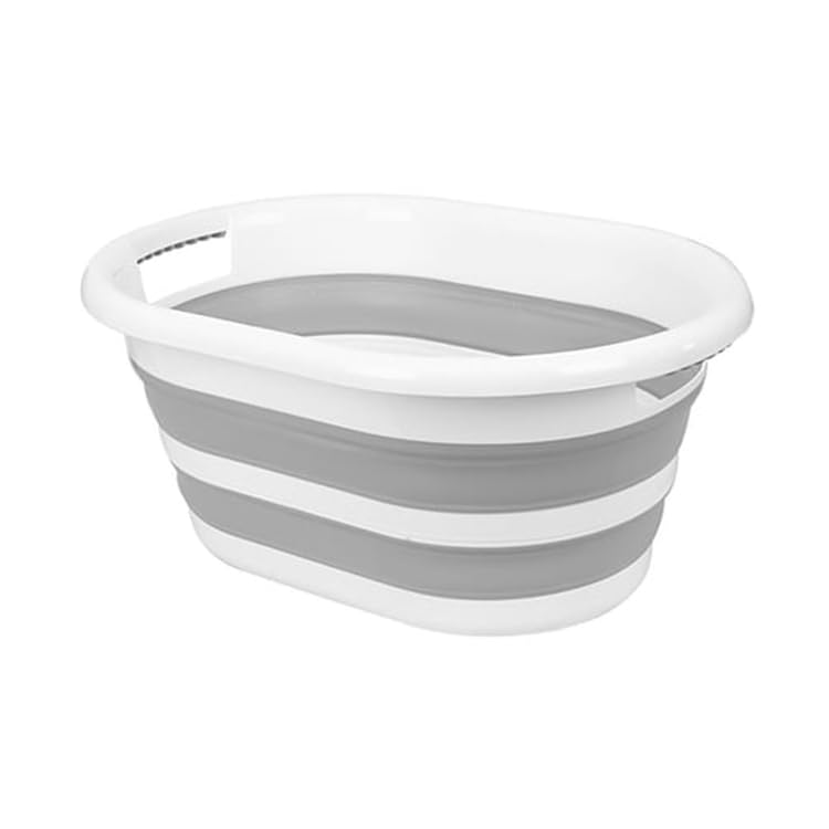 KARO DAILY - Collapsible Foldable Multi-Functional Laundry Basket – Durable & Sturdy Plastic Storage Bin, Space-Saving Organizer for Laundry, Groceries, Camping & Travel