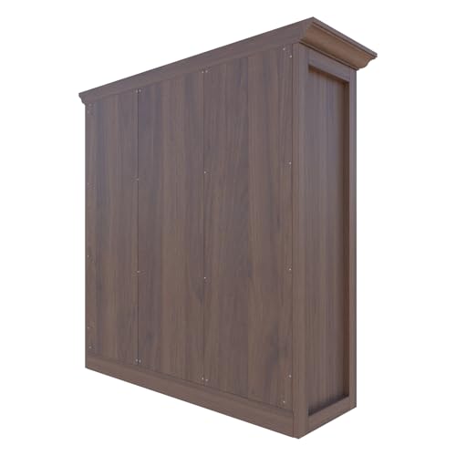 OSCHF Cube Shelf Bookcase with Base - Wooden 3 Tiers Floor Standing Low Storage Cabinet for Home and Office, 9-Cube Lattice Bookshelf, Walnut - color: Walnut, size: 9-Cube