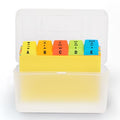 H4D Index Card Holder 3x5 Inches with 25 Plastic Dividers, Clear - color: Clear, size: 3x5 inch