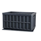 VEVOR 65L Collapsible Storage Bins with Lids 3 Packs, Stackable Utility Crates with Handles, Large Folding Containers for Organizing Tools, Books, Food, Drinks, Camping&Transport - size: 65L-Black