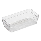 Oggi Clear Drawer Organizer - 3" X 6.25"- Ideal for Organizing Kitchen Drawers, Office, Desk, Silverware, Kitchen Utensils, Cosmetics and Bathrooms - size: 3" by 6"