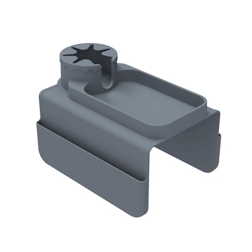 Couch with Cup Holders Silicone Sofa Armrest Organizer for 6-14" Arms Anti-spill Armchair with Detachable Side Pocket for Remote & Tablet - color: Gray