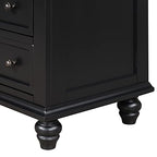 Modern Storage Wood Cabinet with 3-Drawer, Sofa Table Console Table End Table with Pull Out Tray, Accent Table Furniture for Entryway Living Room,Fully Assembly Bedside Table (Black) - color: Black