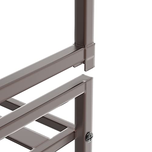 Simple Houseware 3-Tier Stackable Metal Panel Shoes Rack, Bronze - color: Bronze, style: Metal Panel