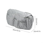 Sofa Armrest Organizer, 14 Pocket Cotton Storage Caddy, Non-Slip Wrap for Recliner Chair Side, Holds Remote Phone Magazines, Machine Washable Protector(grey)