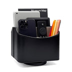 UnionBasic Rotating Desk Organizer, 360 Desk Spinning Caddy, Desktop TV Guide/Mail/Media/Remote Controller Holder Organizer,Black - color: Black