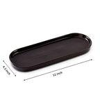 Simple Style Ceramic Sink Tray - Bathroom and Kitchen Counter Tray (Black) - color: Black