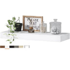 QEEIG Floating Shelf for Wall Bathroom Shelves Bedroom Kitchen Living Room Farmhouse Small Book Shelf 16 inch Set of 1, White (015-W1) - color: B. White, size: 1pc