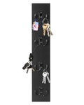 UCEC Vertical Key Holder Wall Mount – Solid Wood Key Rack with Hooks, Space-Saving Organizer for Entryway, Garage & RV – Easy Install, Wall Hooks for Hanging, Black - color: Black
