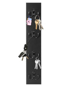 UCEC Vertical Key Holder Wall Mount – Solid Wood Key Rack with Hooks, Space-Saving Organizer for Entryway, Garage & RV – Easy Install, Wall Hooks for Hanging, Black - color: Black