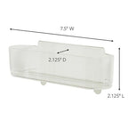 Command Medium Caddy, Holds up to 2 lb, 7.5" x 2.1" x 2.1", 1 Caddy with 4 Strips, Damage-Free Organization Wall Mount to Cabinet, Kitchen, Pantry, Closet, or Under Sink - color: Transparent