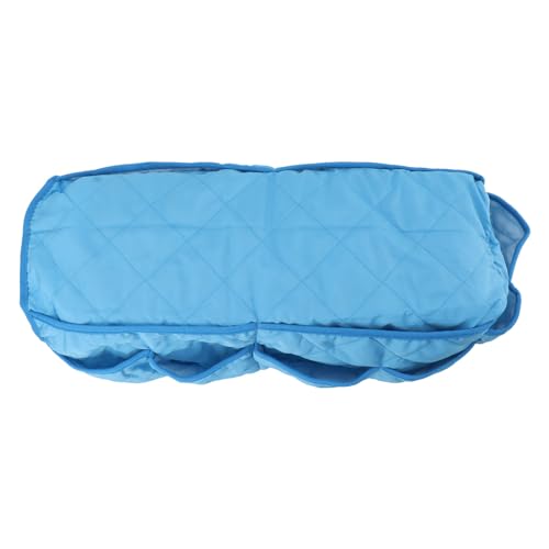 Arm Chair Armrest Covers with Pocket Sofa Covering Organizer, Couch Remote Control Holder for Living Room Couch, Side Bag Armrest Storage Caddy with Non Woven (Blue)