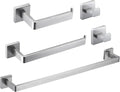 5 Pieces Brushed Nickel Bathroom Hardware Set Include 24inch Towel Bar,2pcsTowel Hooks,Toilet Paper Holder Square SUS304 Stainless Steel Bathroom Accessories Set Heavy Duty Wall Mounted - color: Round Brushed, size: 24" 5pcs