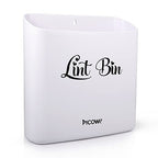 Picowe Magnetic Laundry Storage, Large Lint Holder Bin for Laundry Room, Space-Saving Trash Container Hanging on Dryer, Washer or Wall Mount (Gray White) - size: L Design - White