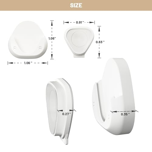 JUMEIHUI 6 Pack Magnetic Remote Control Holder Wall Mount,Convenient and Stylish TV Remote Organizer for Home Office School Supply Storage,No Drilling, Strong Magnet (White) - color: White