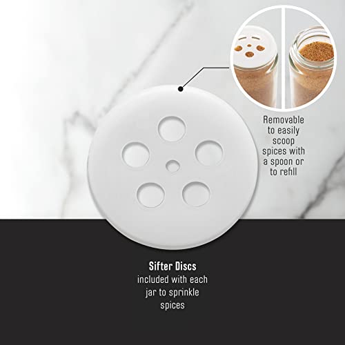 Kamenstein 16 Jar Hourglass Revolving Countertop Spice Rack with Spices Included, FREE Spice Refills for 5 years, Acacia with Stainless Steel Caps,Brown - size: 16-Jar, style: Hourglass