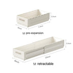 2 Pack Expandable Plastic Storage Boxes, Multi-Purpose Folding Organizer, Drawer Storage Divider For Bedroom, Kitchen And Snack Storage (m) - size: m
