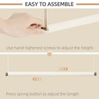 STORAGE MANIAC Adjustable Closet Rod Extender - Heavy Duty Space-Saving Clothes Hanging Bar, 1 Pack White - style: 1 Pack White