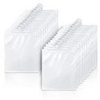 Hanging Storage Bags 24 Pack, Large Hook 10 x 12.5-inch Clear Plastic Bags for Classroom, Library and Pharmacy Use