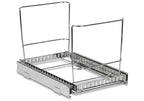 HOLDN’ STORAGE Pull-Out Cabinet Trash Can Organizer, Fits 9 Gal/35 Qt Bins, Heavy-Duty Chrome Frame, Soft-Close Slide, Adaptable Mounting Options, Fits 12”+ Cabinet Opening, Bin Not Included