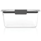 Rubbermaid Brilliance Food Storage Container, Medium Deep, 4.7 Cup, Clear 2024349 - size: 4.7 Cup