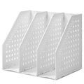Bookshelf Desktop Storage Rack, Stationery Office Desktop File Organizer, Retractable File Holder(White)