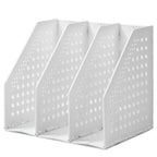 Bookshelf Desktop Storage Rack, Stationery Office Desktop File Organizer, Retractable File Holder(White)