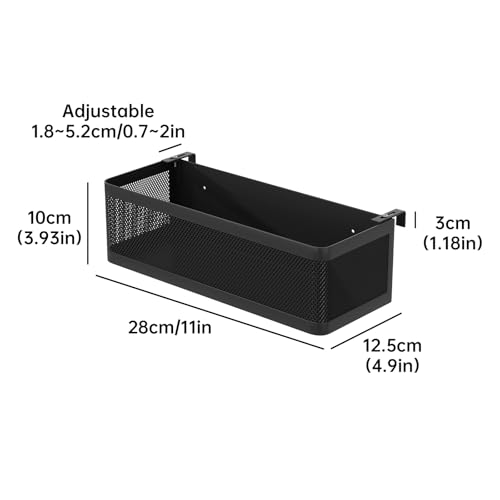 Bedside Caddy Shelf for Bunk Bed, Office Cubicle Walls, Crib Rails, Dorm Bed College Dorm Room Essentials Bed Shelf for Cell Phone Headphone Magazine Snacks (Black, L11in*W4.9in*H3.93in) - color: Black, size: L11in*W4.9in*H3.93in