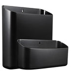 Picowe Magnetic Laundry Storage, Large Lint Holder Bin for Laundry Room, Space-Saving Trash Container Hanging on Dryer, Washer or Wall Mount Trash Bin (Black) - size: L+ M - Black