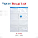 Spacesaver 4 Pack Jumbo Vacuum Storage Bags for Blankets & Clothes – Jumbo Vacuum Sealed Compression Bags with Hand Pump – Space Saver Storage Bags for Bedding, Moving, Travel & Organization - size: 4 Jumbo Bags