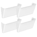 Gawerk Clear Acrylic Single Pocket, Plastic Hanging Wall Mount File Holder for Office Home (White, 4 Pack) - color: White, size: 4 Pack