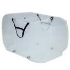 Pop-Up Mesh Triple Sort Laundry Basket with Three Compartments, White, 16" x 16" x 28"