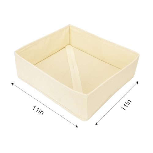 1 Pcs Drawer Organizer Storage Box for Underwear Socks Closet Divider for Wardrobe Dresser Vanity Space Saving Use(Off White) - color: Off White-1, size: Large