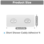 Shower Caddy Adhesive Replacement, Transparent Strong Adhesive Hooks, No Drilling, Waterproof, for Shower Caddy, Bathroom Storage Shelves and Kitchen Racks (Double*4pcs) - color: 4 Double
