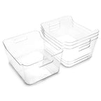 BINO | Plastic Organizer Bins, X-Large - 4 Pack | The SOHO Collection | Multi-Use Organizer Bins | Pantry & Freezer Bin | Plastic Storage Containers | Bin for Home & Kitchen Org - size: X-Large