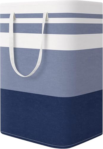 StorageRight Laundry Basket Hamper Large Collapsible Laundry Hamper with Easy Carry Handles，Freestanding Clothes Hampers for Laundry, Bedroom, Dorm, Clothes, Towels, 75L, Gradient Blue - color: Gradient Blue, size: 75L