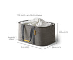 Joseph Joseph Hold-All - Collapsible Folding 35L/9.2 Gallon Washing Laundry Basket Bag, Durable Fabric, Moisture Resistant, Grey - color: Grey, size: 35L