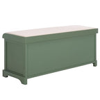 SAFAVIEH Home Collection – Lonan Dusty Green Storage Bench with Seat Cushion, 3 Basket Drawers, Coastal Farmhouse Entryway Design (AMH5733J) - color: Dusty Green
